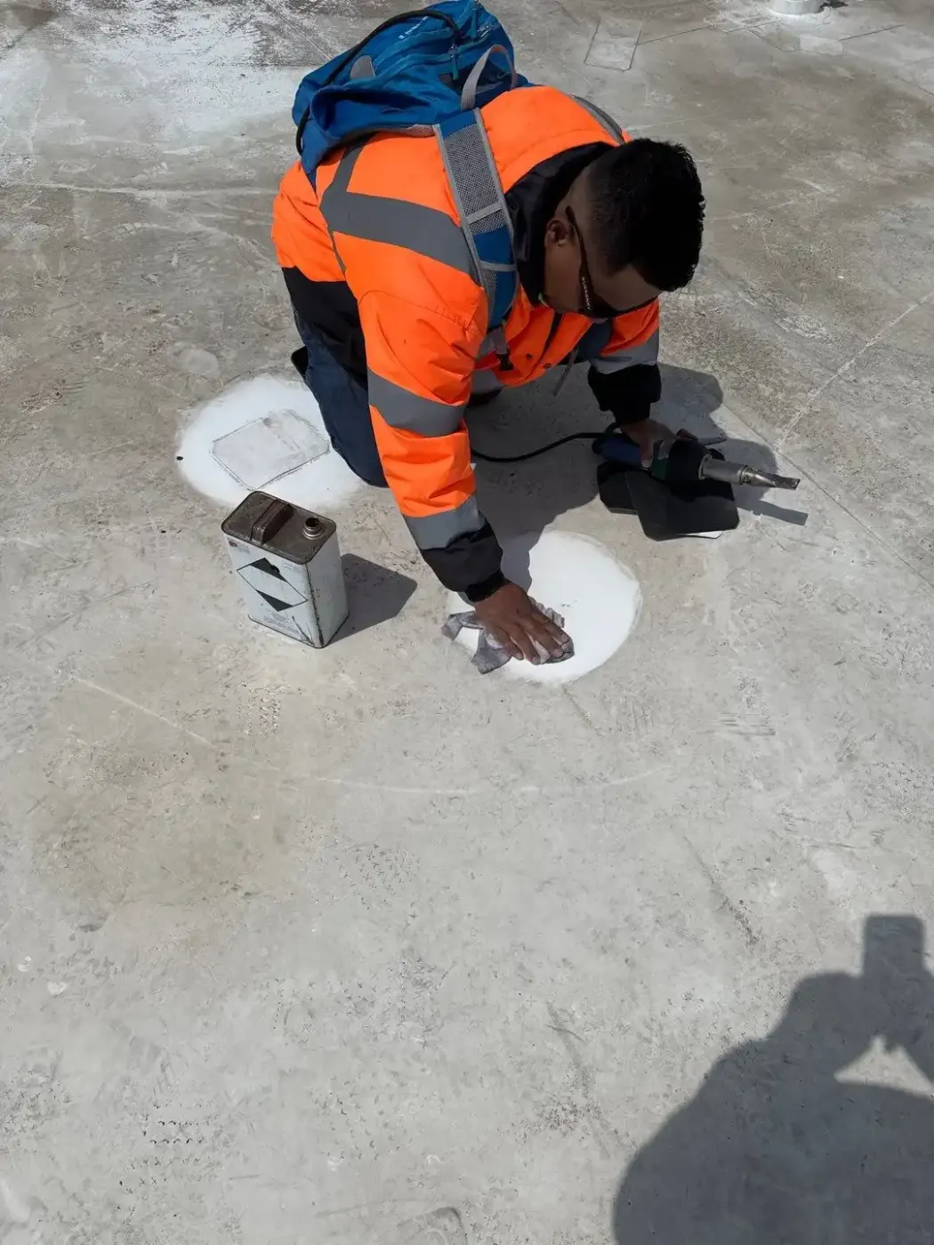Commercial roof inspection documented in Franklin